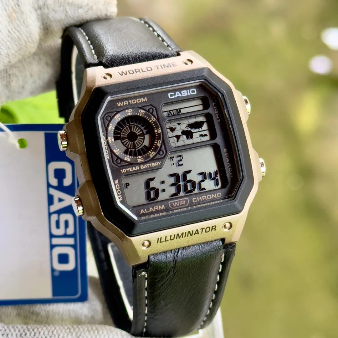 Casio World Time Digital Watch – Retro Elegance Meets Modern Functionality