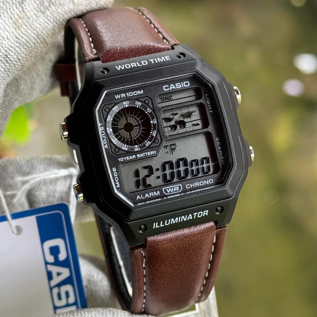 Casio World Time Digital Watch – Retro Elegance Meets Modern Functionality