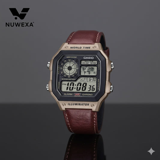 Casio World Time Digital Watch – Retro Elegance Meets Modern Functionality