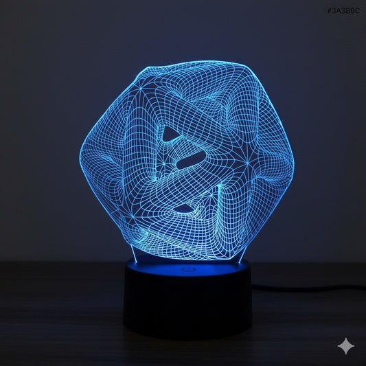 3D Acrylic Abstract Graphics Illusion Lamp